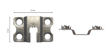 Закачалка "Гребен" за MDF (сребро) № 9496